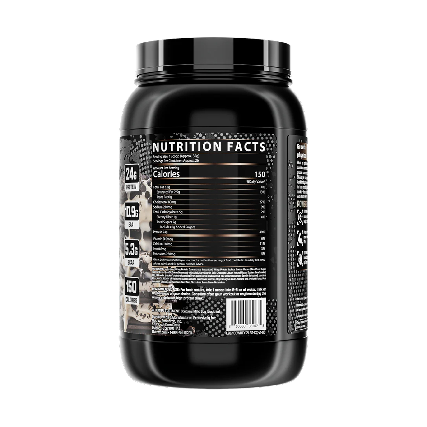 100% Whey - 910g Cookies & Cream - Зображення 2