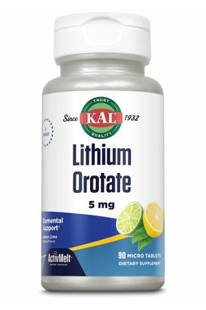 Lithium Orotate 5mg - 90 tabs Lemon Lime
