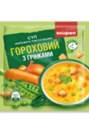 Суп миттєвого приготування - 30x20g Гороховий з грінками