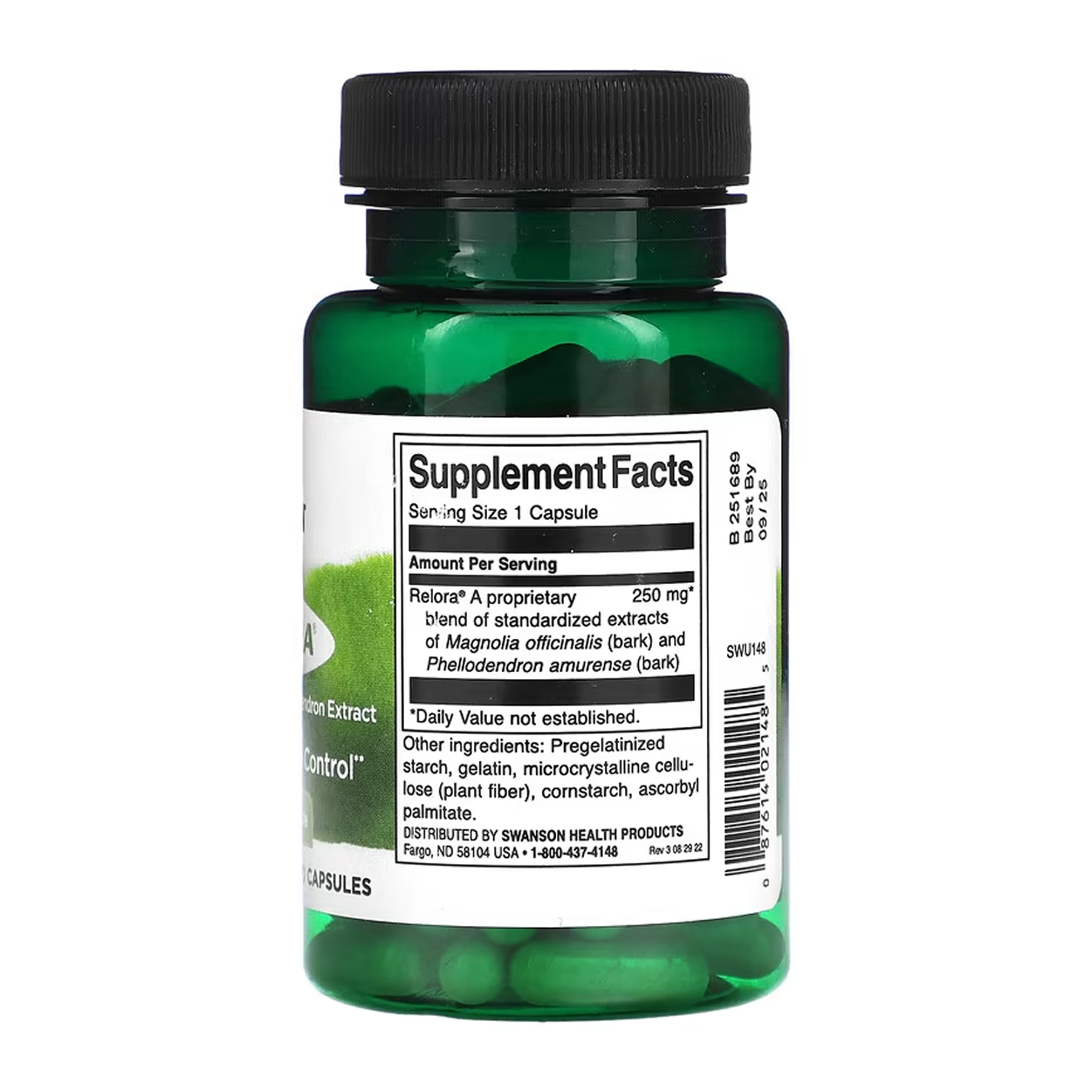 Relora 250mg - 90 caps - Зображення 2