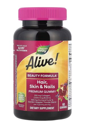 Hair, Skin and Nails with Collagen - 60 gummies Strawberry