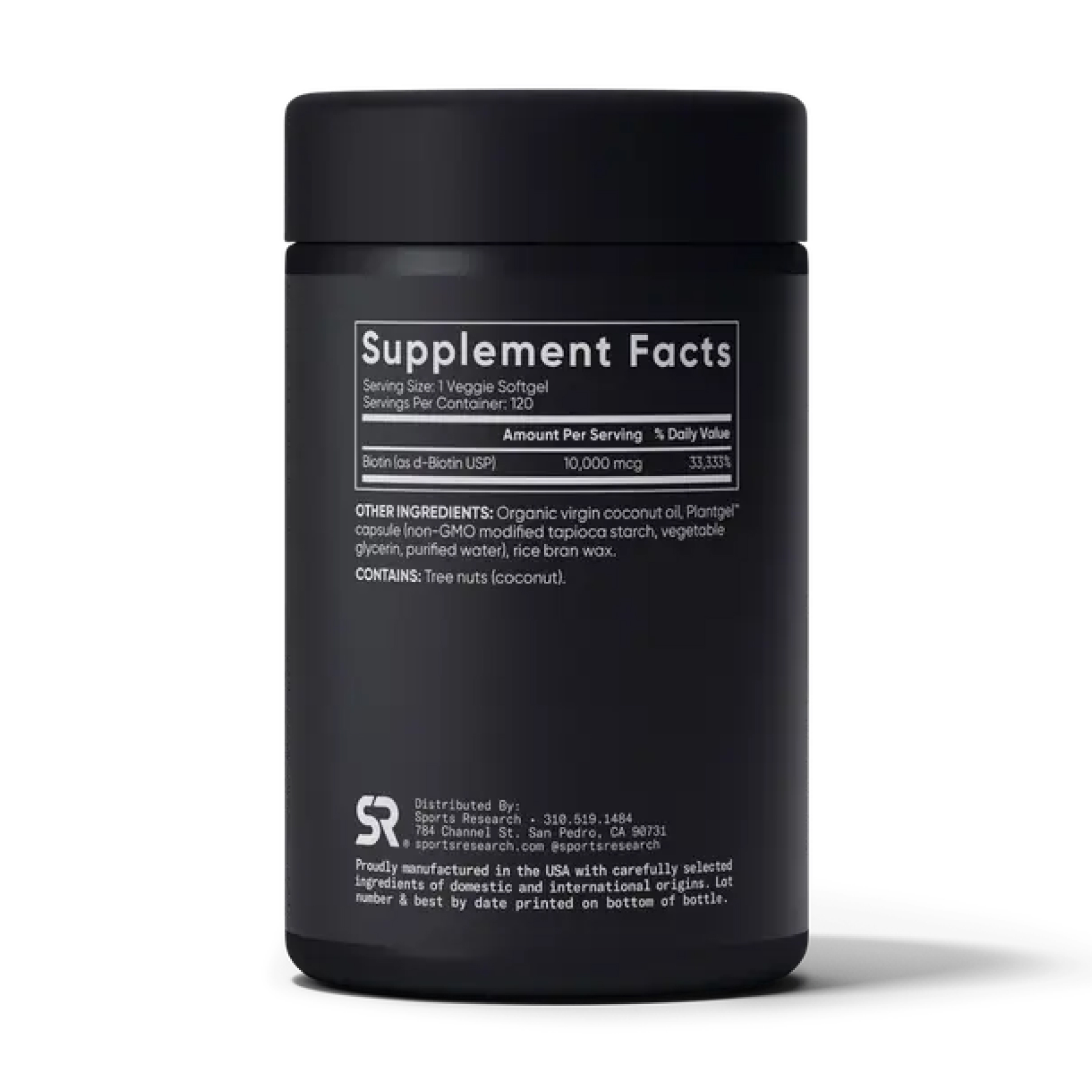 Biotin 10,000mcg - 120 veg softgels - Зображення 2