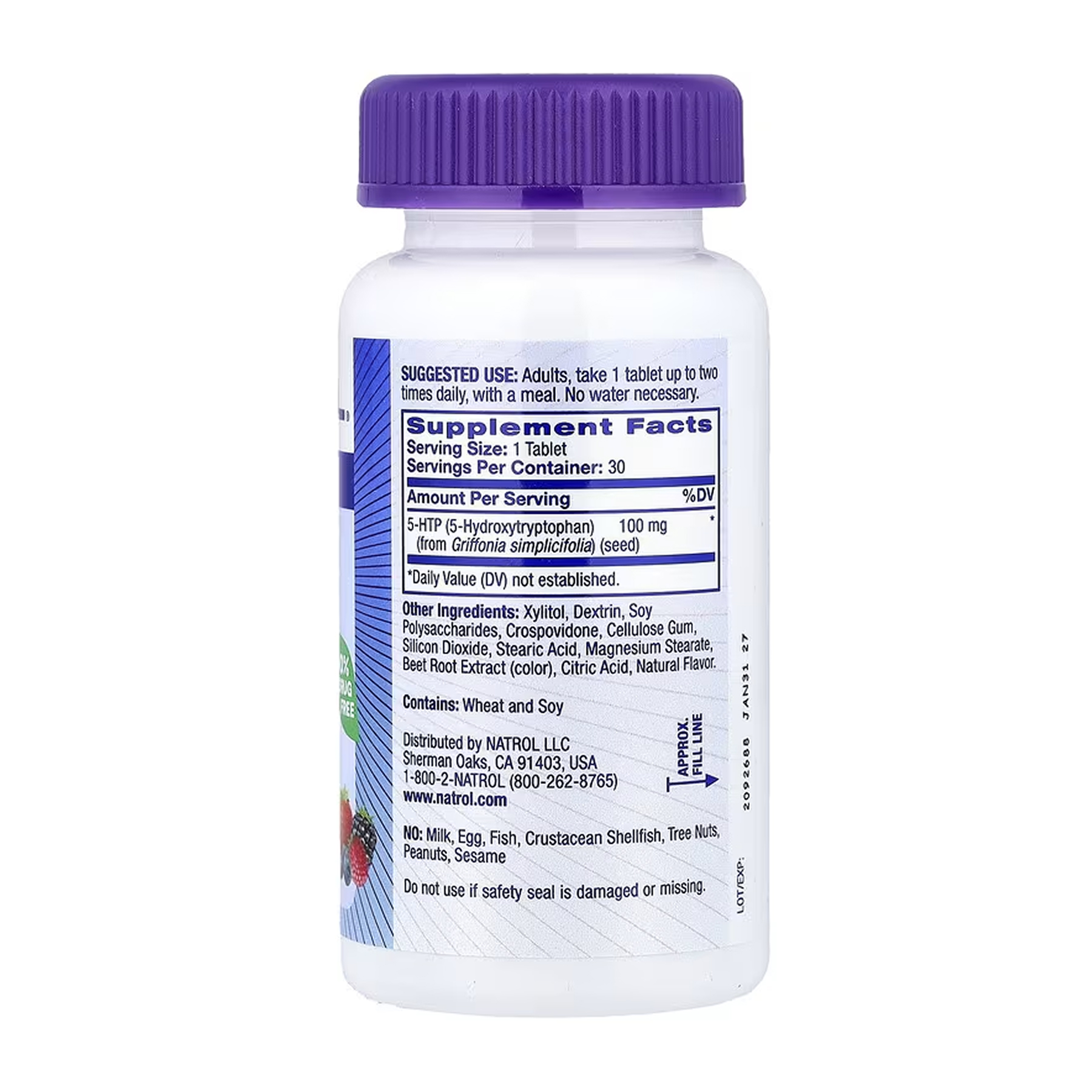 5-HTP 100mg Fast Dissolve - 30 tabs - Зображення 2