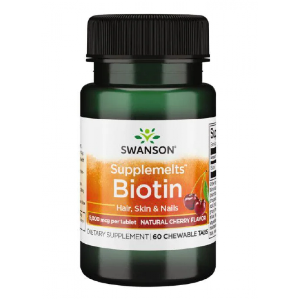 Biotin 5000mcg - 60 Chewables Cherry Flavor