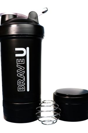 Shaker with containers 3 in 1 - 600ml Black