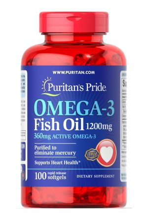 Omega-3 Fish Oil 1200 mg (360 mg Active Omega-3) - 100 Softgels