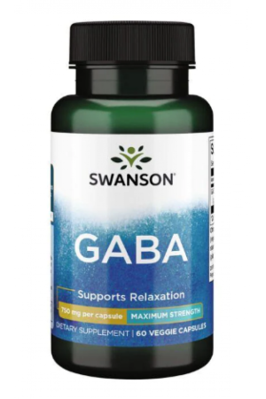 GABA Maximum Strength 750 mg - 60 Veg Caps