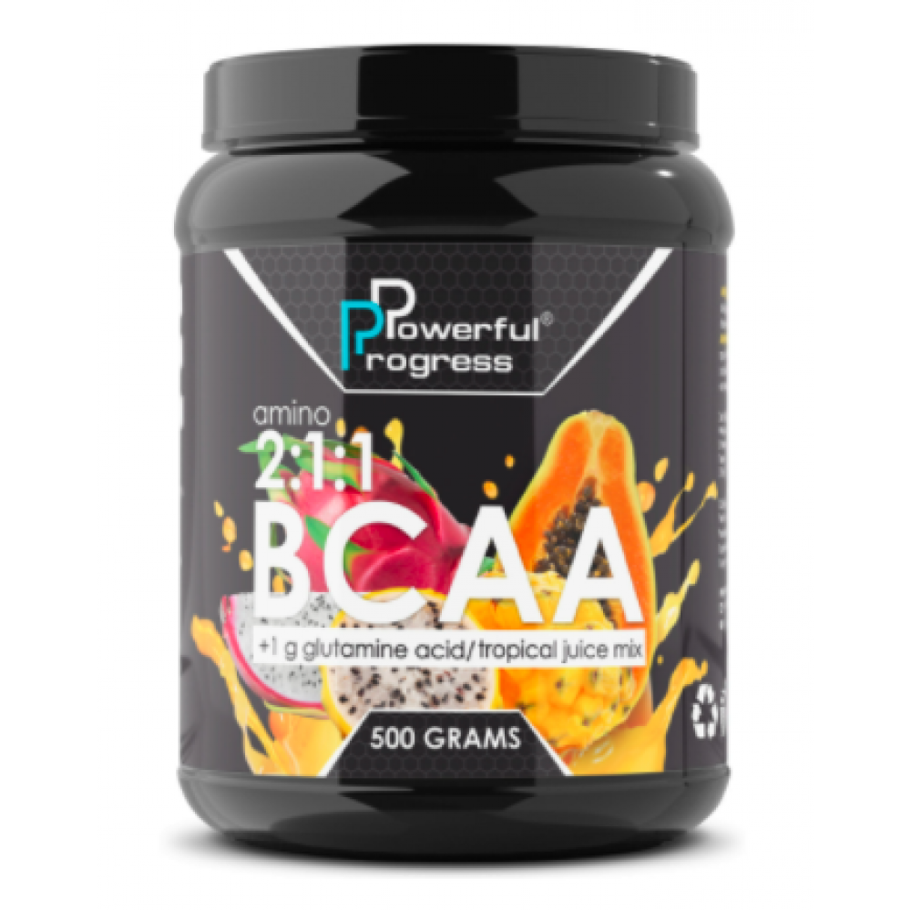 BCAA 2:1:1 + Glutamine - 500g Tropical mix