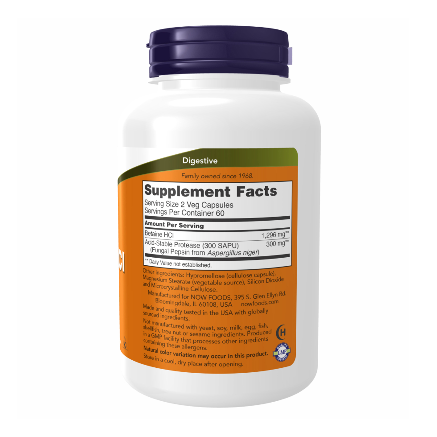 Betaine HCI 648mg - 120vcaps - Зображення 2