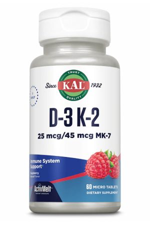 D3 & K2 25mcg - 60 tabs Raspberry