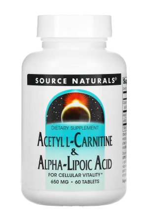 Acetyl L-Carnitine & Alpha-Lipoic Acid 650mg - 60 tabs