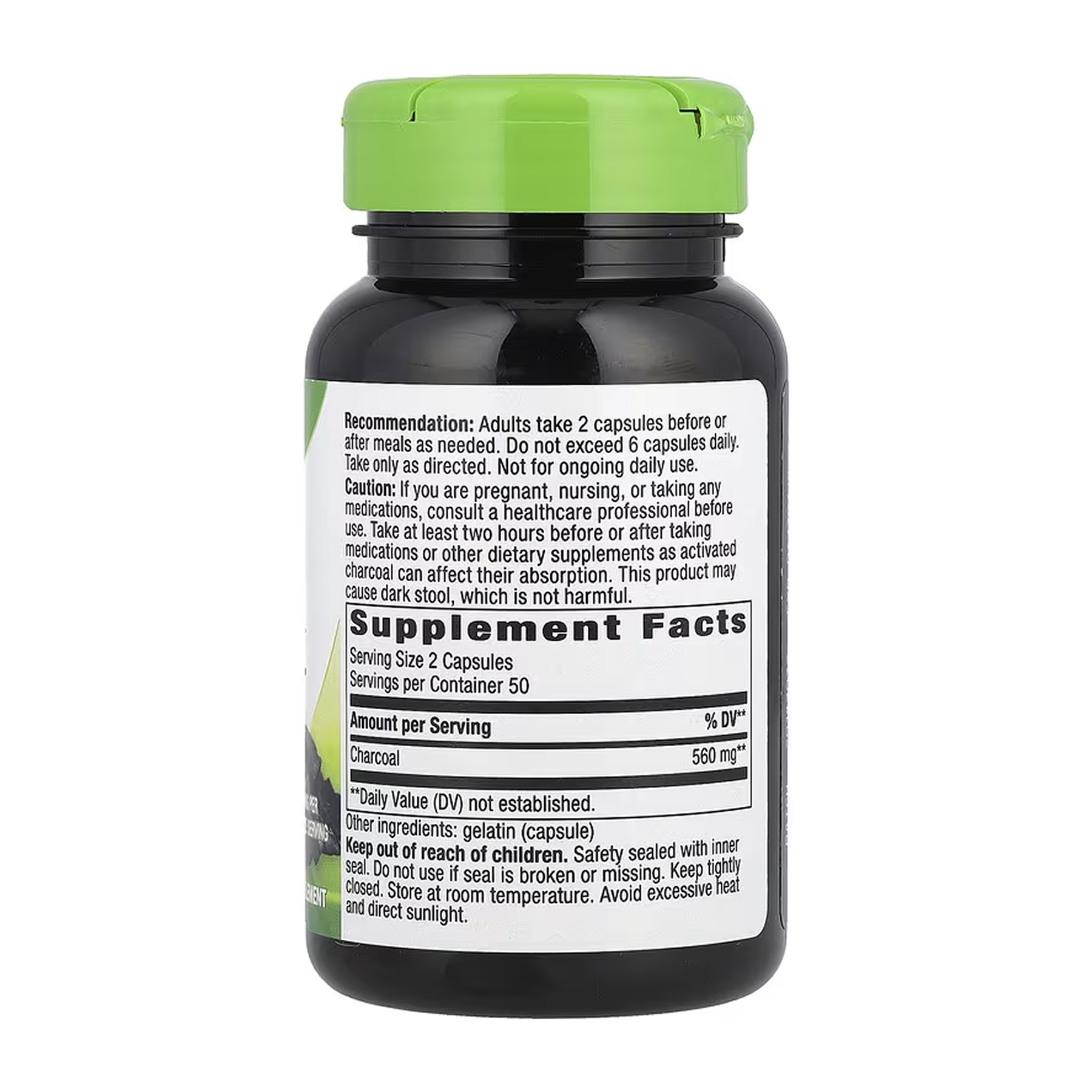 Activated Charcoal - 100 caps - Зображення 2