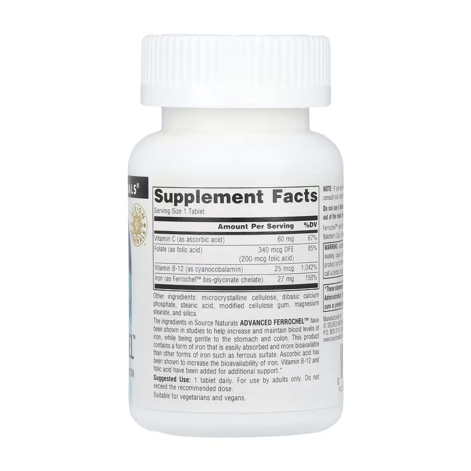 Advanced Ferrochel™ 27mg - 180 tabs (Пошкоджена етикетка) - Зображення 2