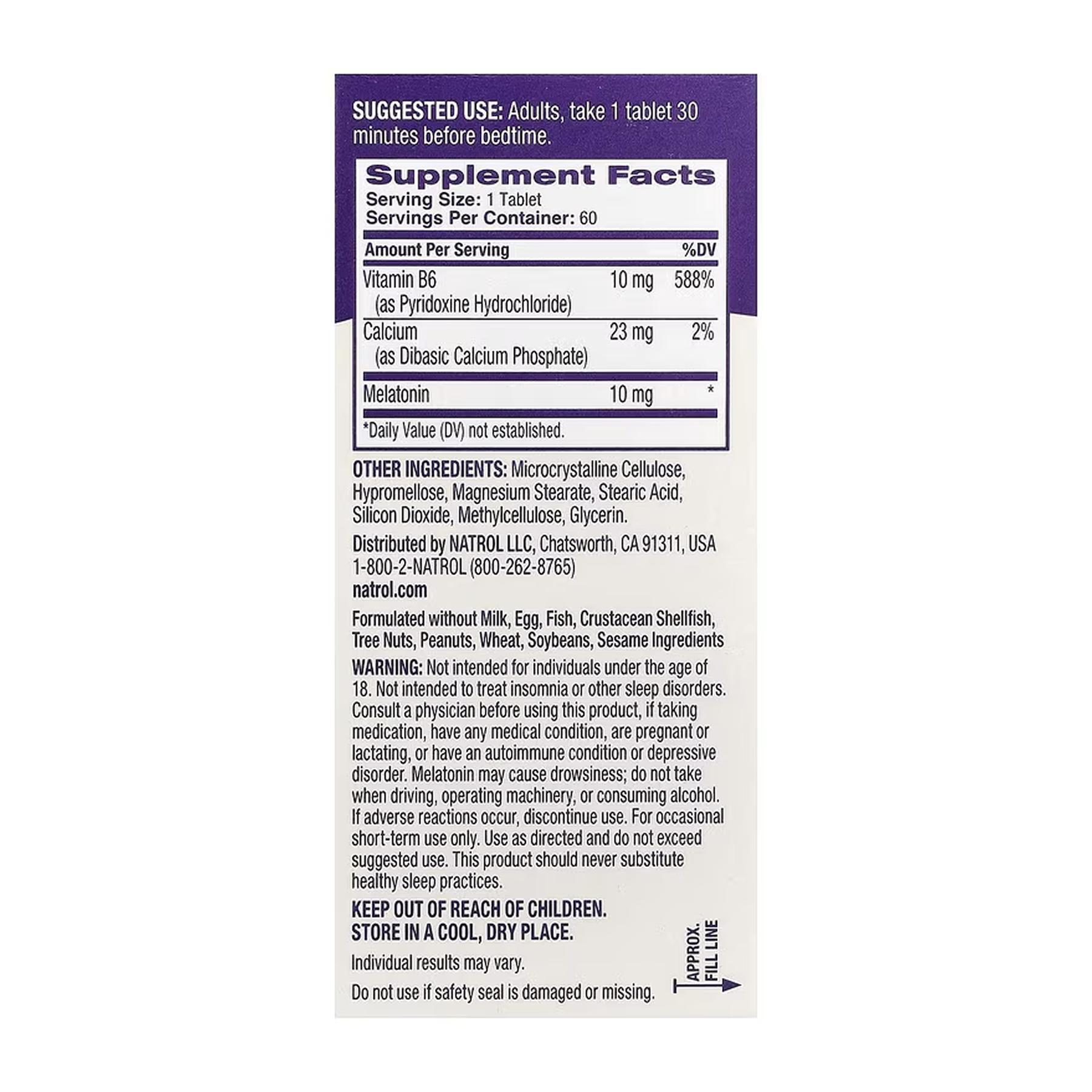 Time Release Melatonin 10mg - 60 tab - Зображення 2