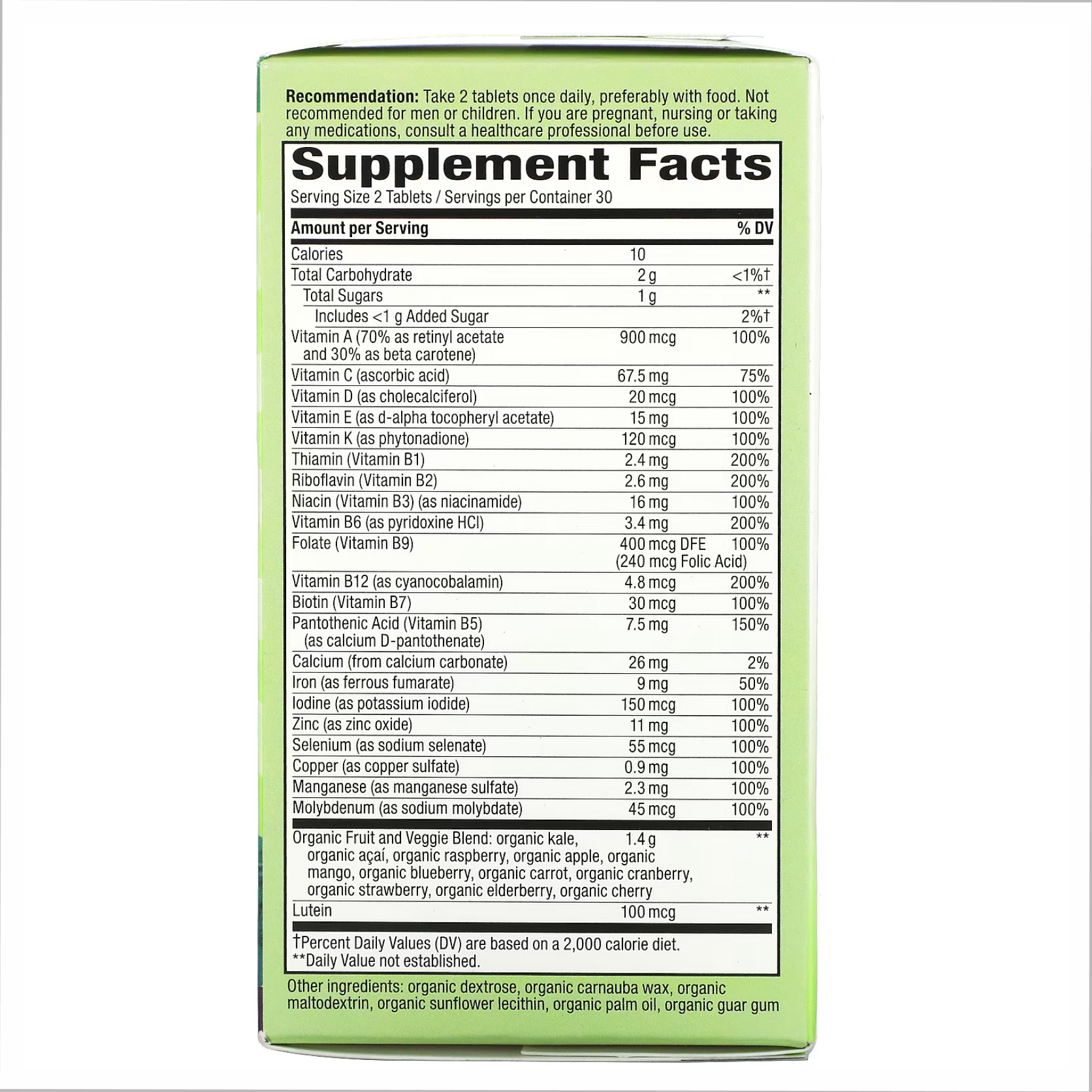 Alive Organic Garden Goodness Women - 60 tabs - Зображення 2