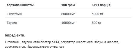Glutamine Recovery Amino - 250g Oranje - Зображення 2