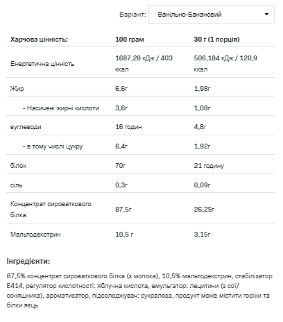 Whey Protein - 2270g Vanilla Banan - Зображення 2