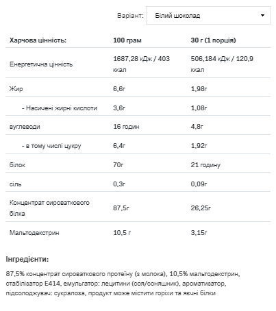 Whey Protein - 2270g White-Chocolate - Зображення 2