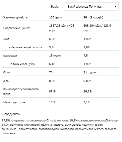 Whey Protein - 2270g White-Chocolate Strawberry - Зображення 2