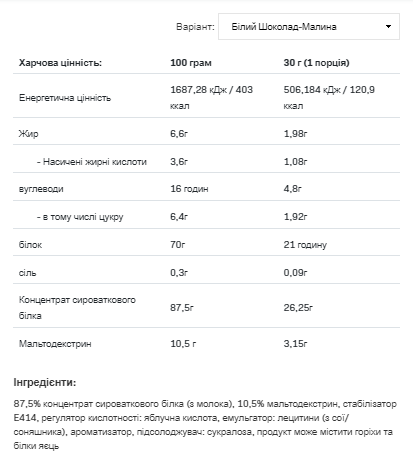Whey Protein - 908g Chocolate Raspberry - Зображення 2