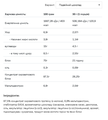Whey Protein - 908g Double Chocolate - Зображення 2