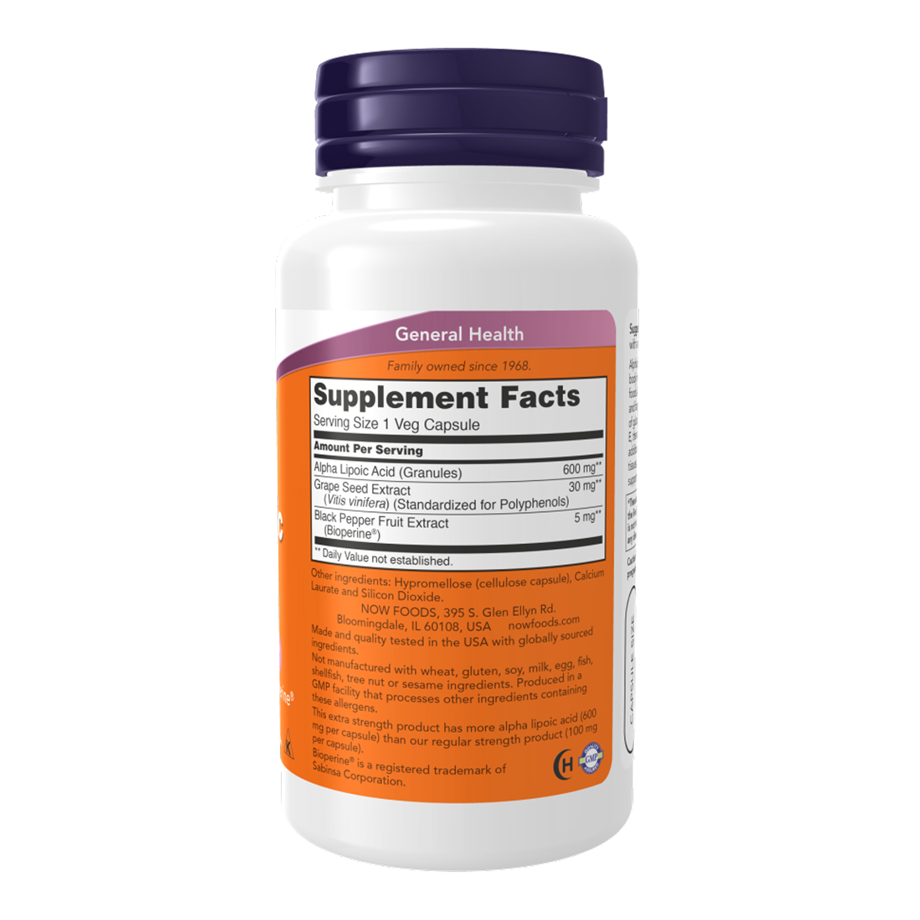 Alpha Lipoic Acid 600mg - 120 caps - Зображення 2