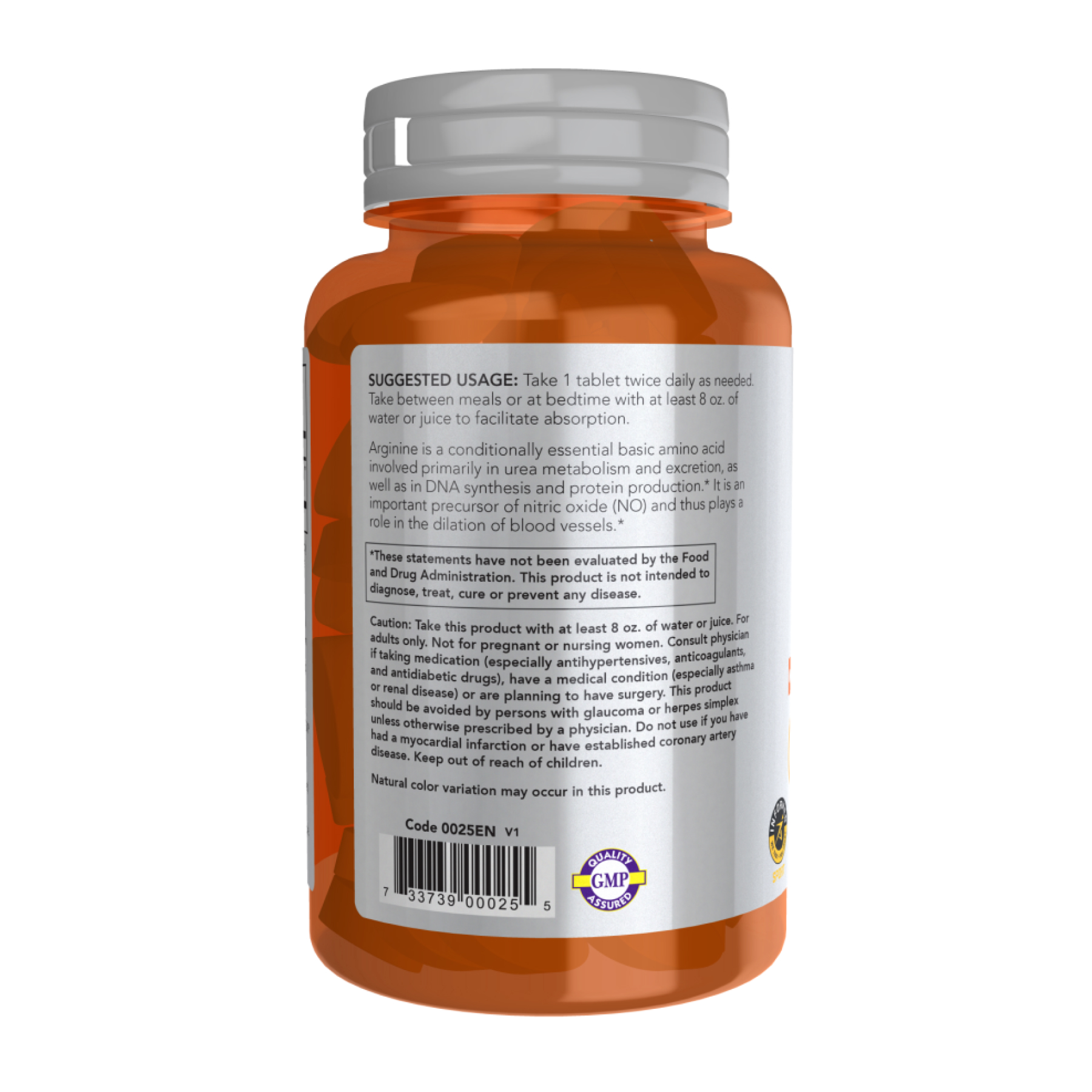 Arginine 1000mg - 180 tabs - Зображення 3