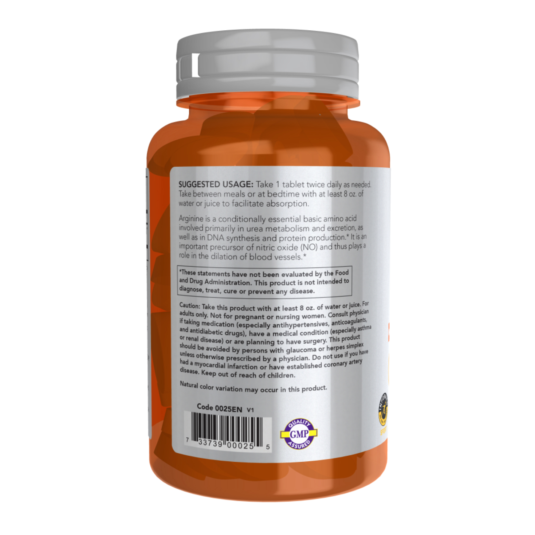Arginine 1000mg - 60 tabs - Зображення 3