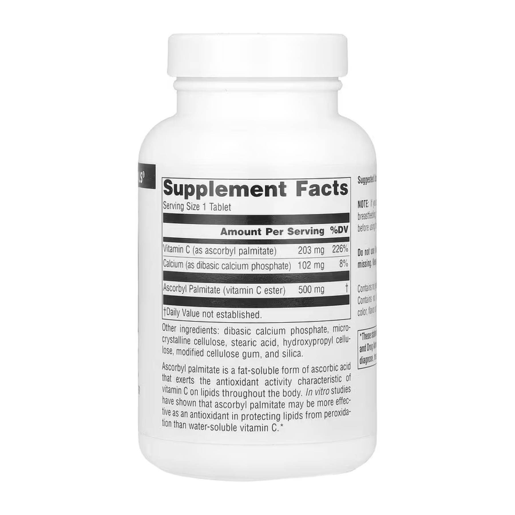 Ascorbyl Palmitate 500mg - 90 tabs - Зображення 2