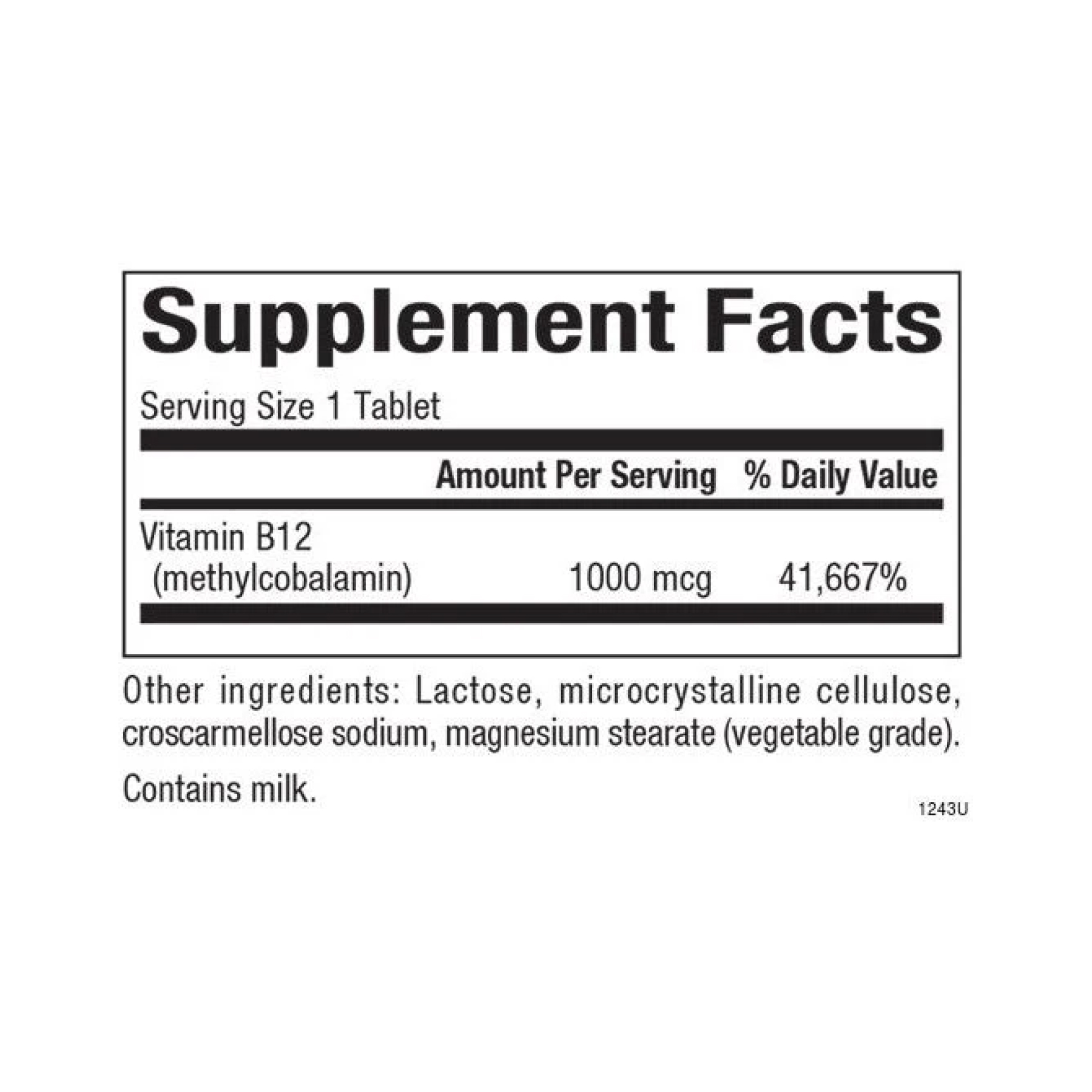 B12 Methylcobalamin 1000 mcg - 90 tabs (Пошкоджена упаковка) - Зображення 2