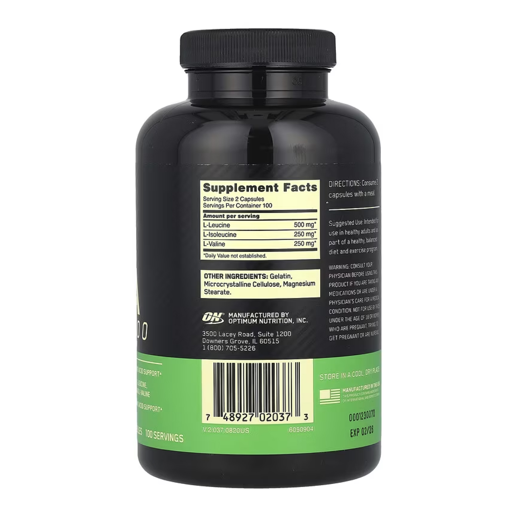 BCAA 1000mg - 400 caps - Зображення 2