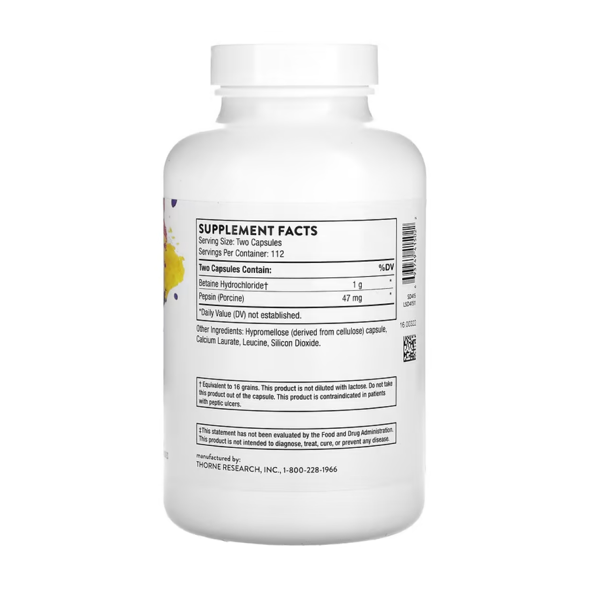 Betaine HCL & Pepsin - 225 caps - Зображення 2