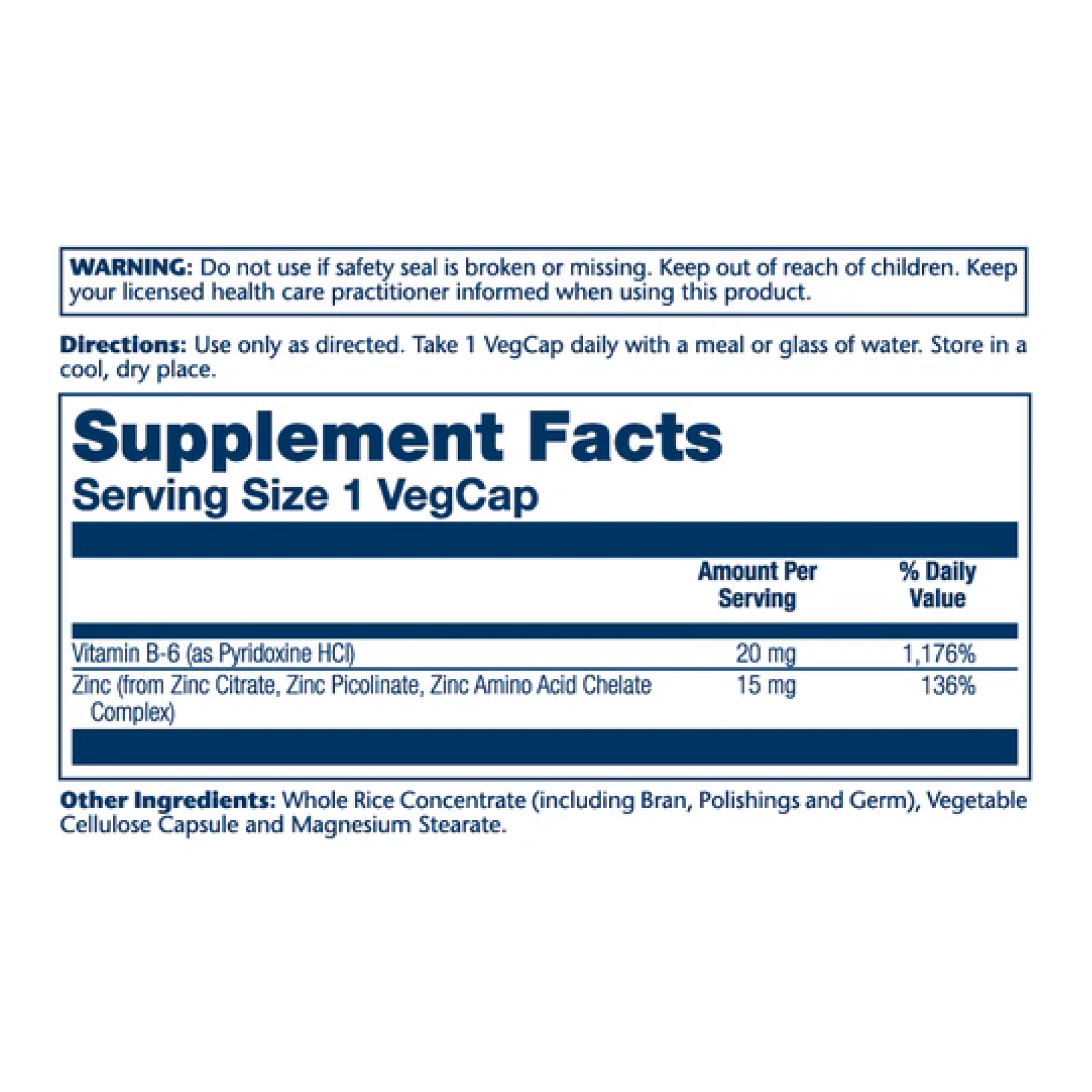 Bio Zinc 15mg - 100 vcaps - Зображення 2