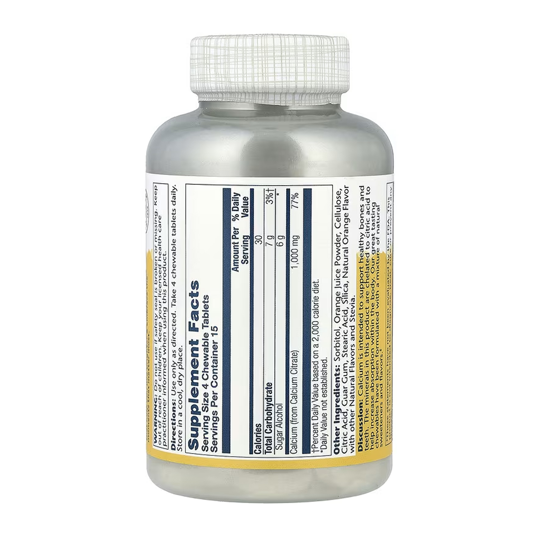 Calcium Citrate 1000mg - 60 chewables - Зображення 2