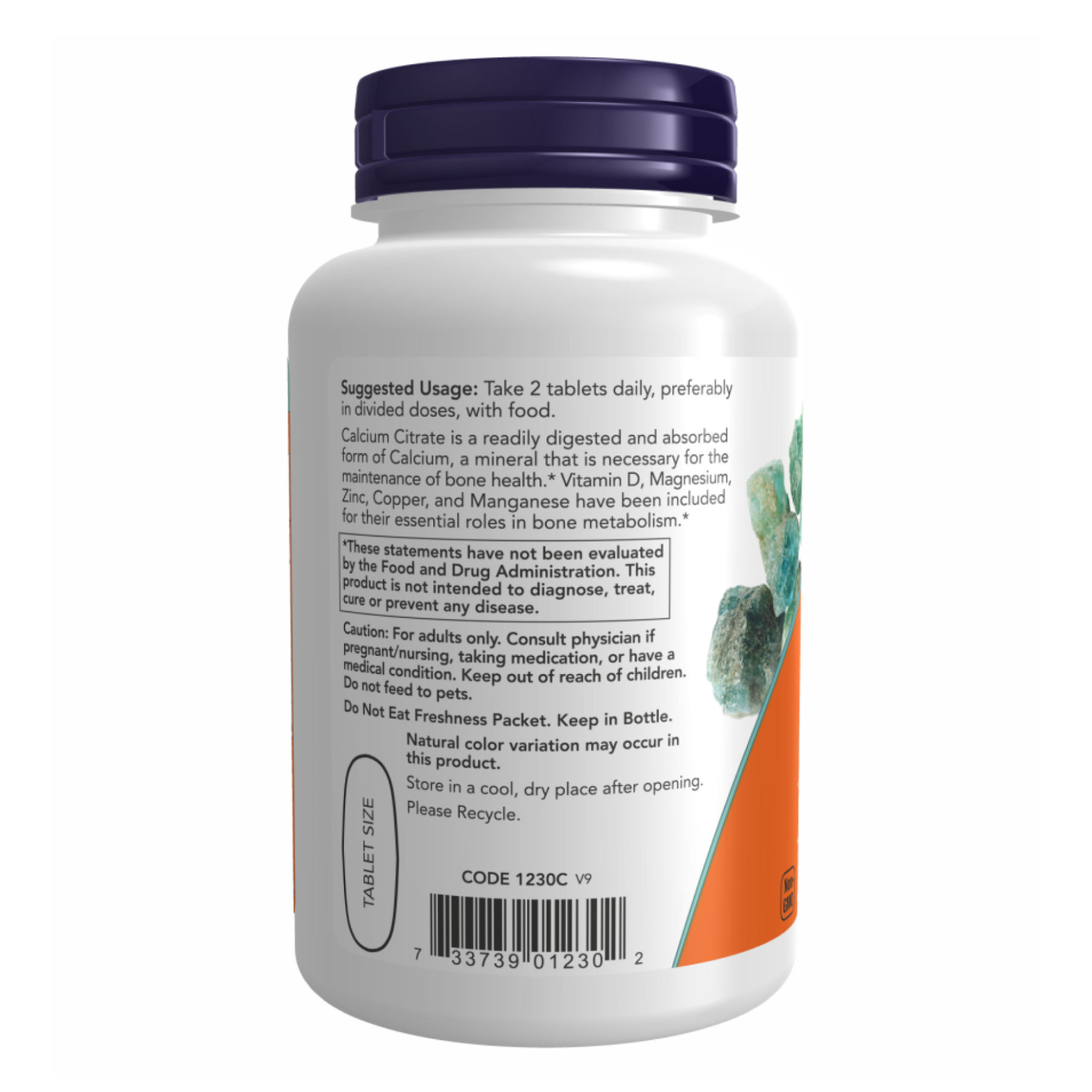 Calcium Citrate W/Min - 250 tabs - Зображення 3