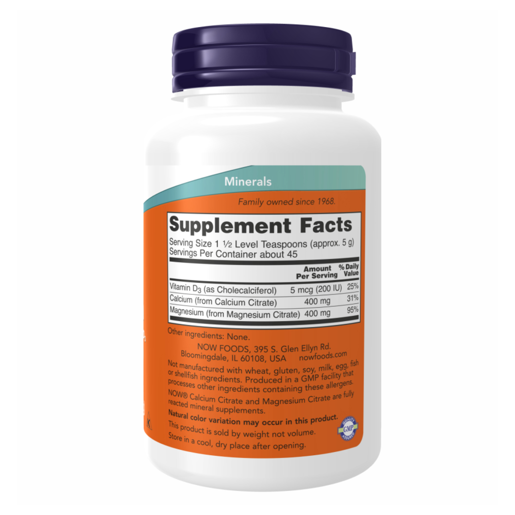 Calcium Magnesium Citrate Powder - 227g - Зображення 2