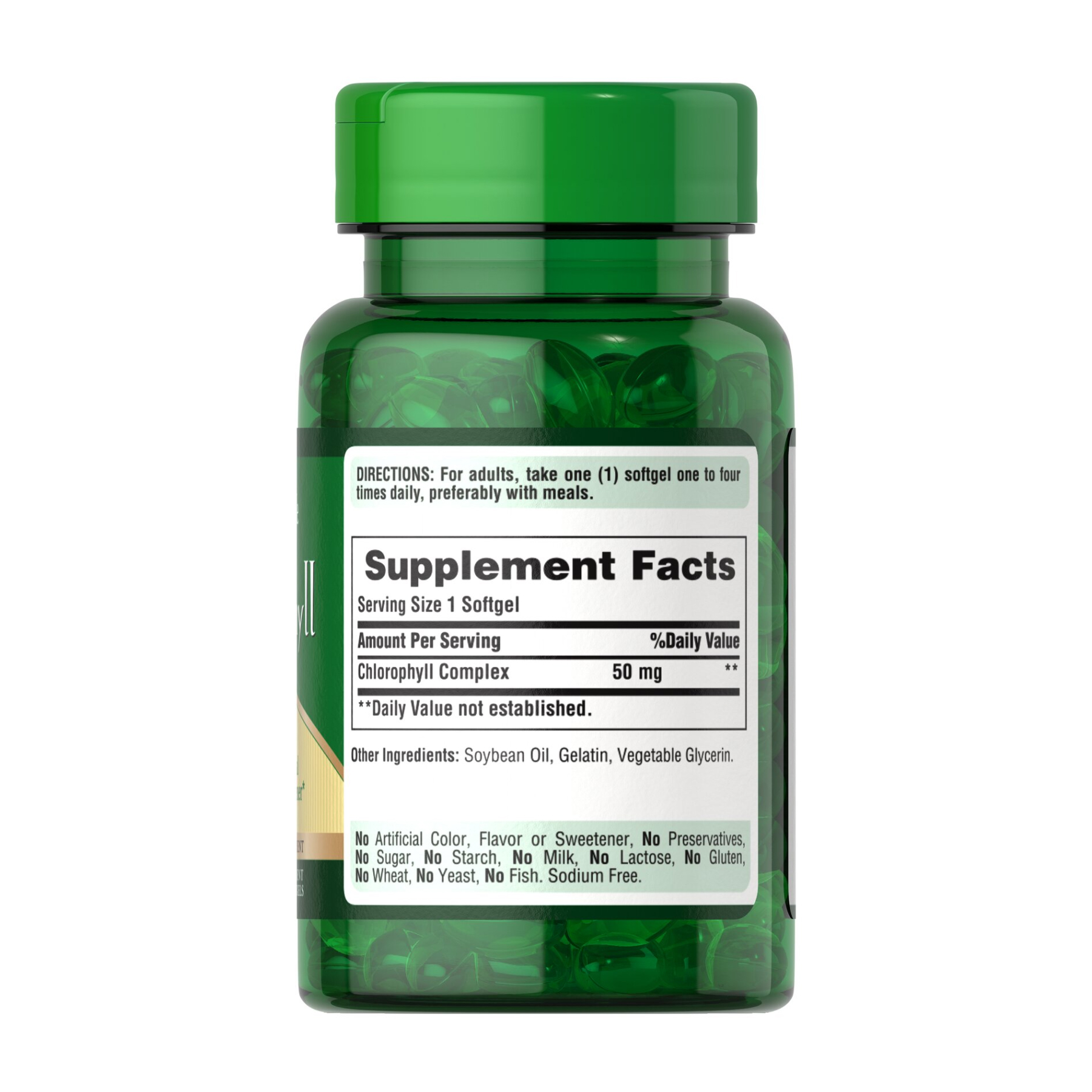 Chlorophyll Concentrate 50mg - 100 softgels - Зображення 2