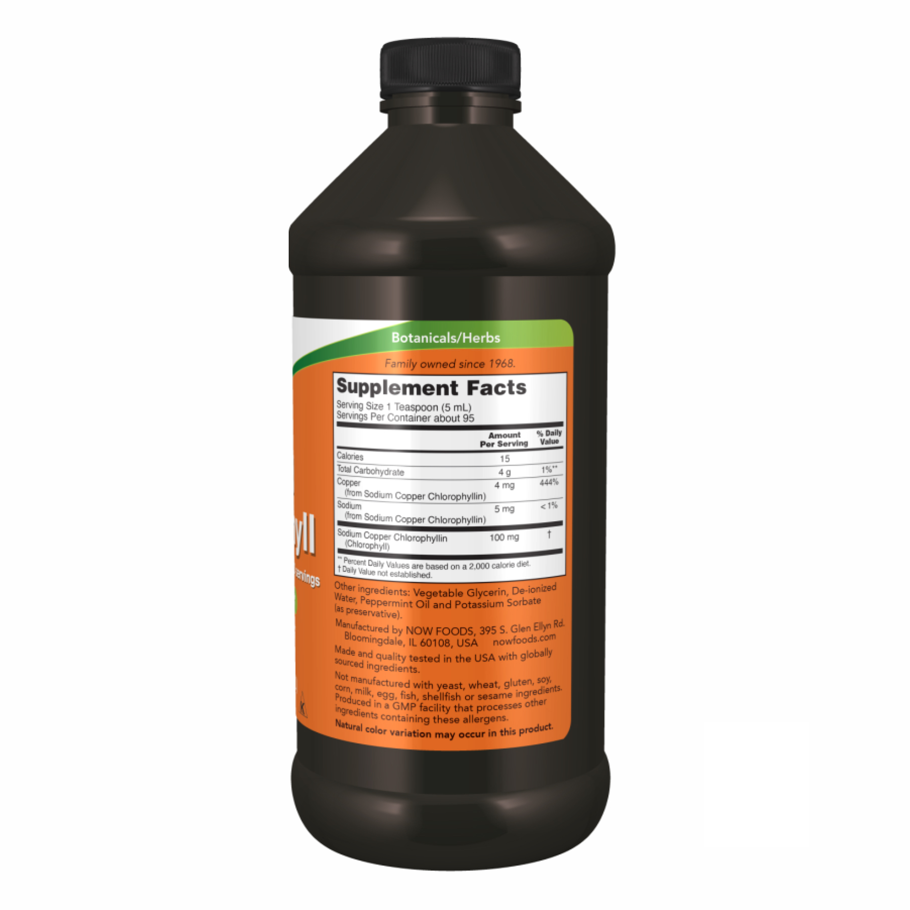 Chlorophyll Liquid Mint - 16 oz (Пошкоджена банка) - Зображення 2