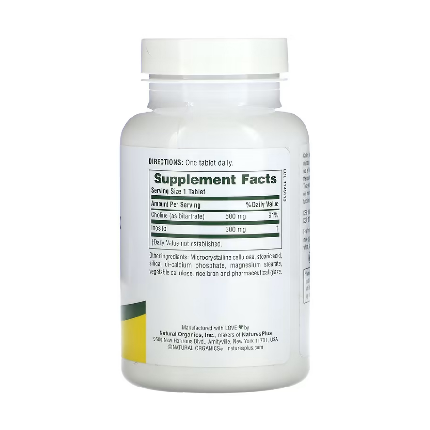 Choline & Inositol 500mg - 60 tabs - Зображення 2
