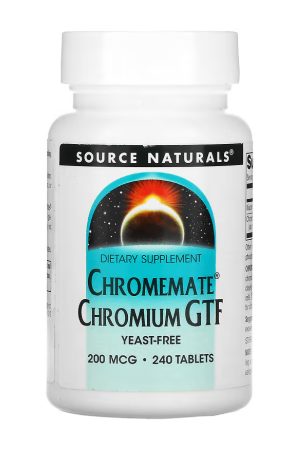 ChromeMate® Chromium GTF 200 mcg, Yeast Free - 240 tabs (Пошкоджена банка)