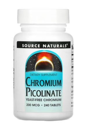 Chromium Picolinate 200 mcg, Yeast Free - 240 tabs