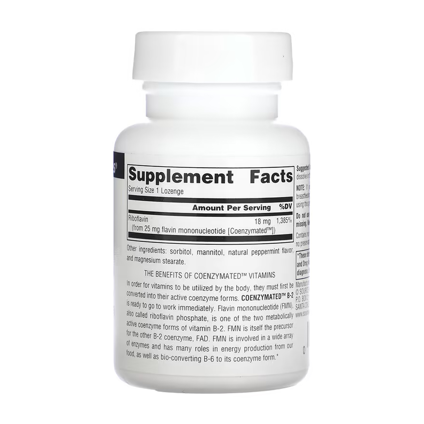 Coenzymated™ B-2 25 mg Peppermint - 60 lozenges - Зображення 2