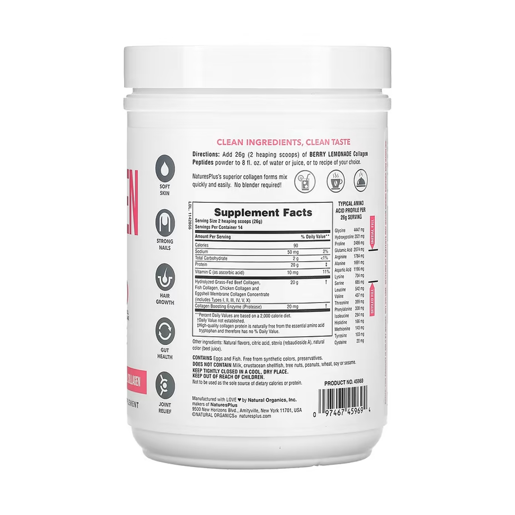 Collagen Peptides - 364g Berry Lemonade - Зображення 2