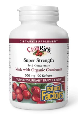 CranRich®️ Super Strength Organic Cranberry Concentrate 500mg - 90 softgels