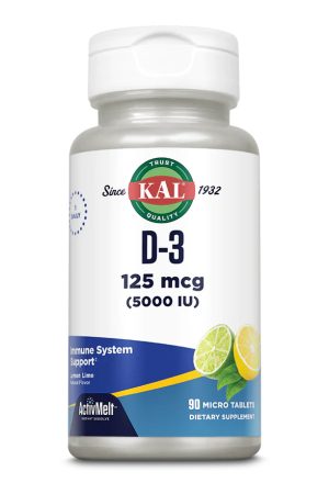 D-3 5000 IU 125mcg - 90 tabs Lemon Lime