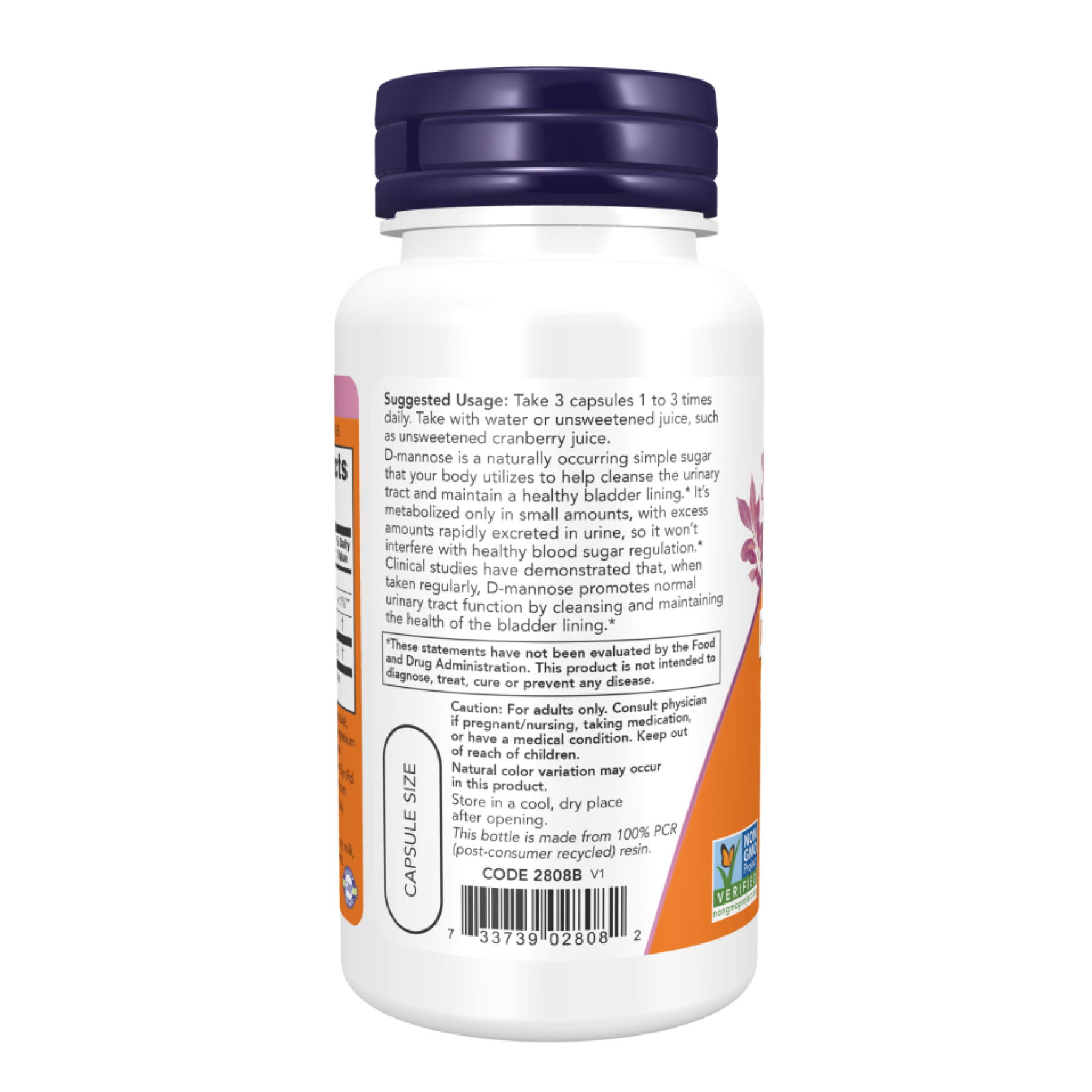 D-Mannose Urinary Support 500mg - 60 vcaps - Зображення 3