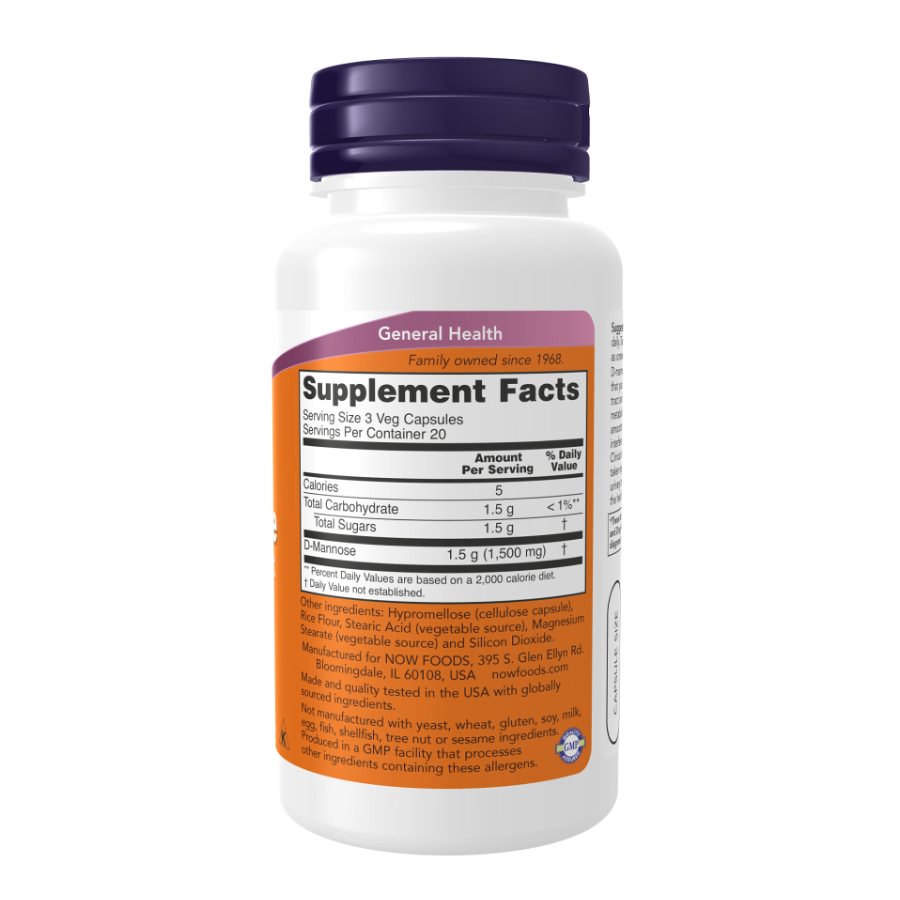 D-Mannose Urinary Support 500mg - 60 vcaps - Зображення 2