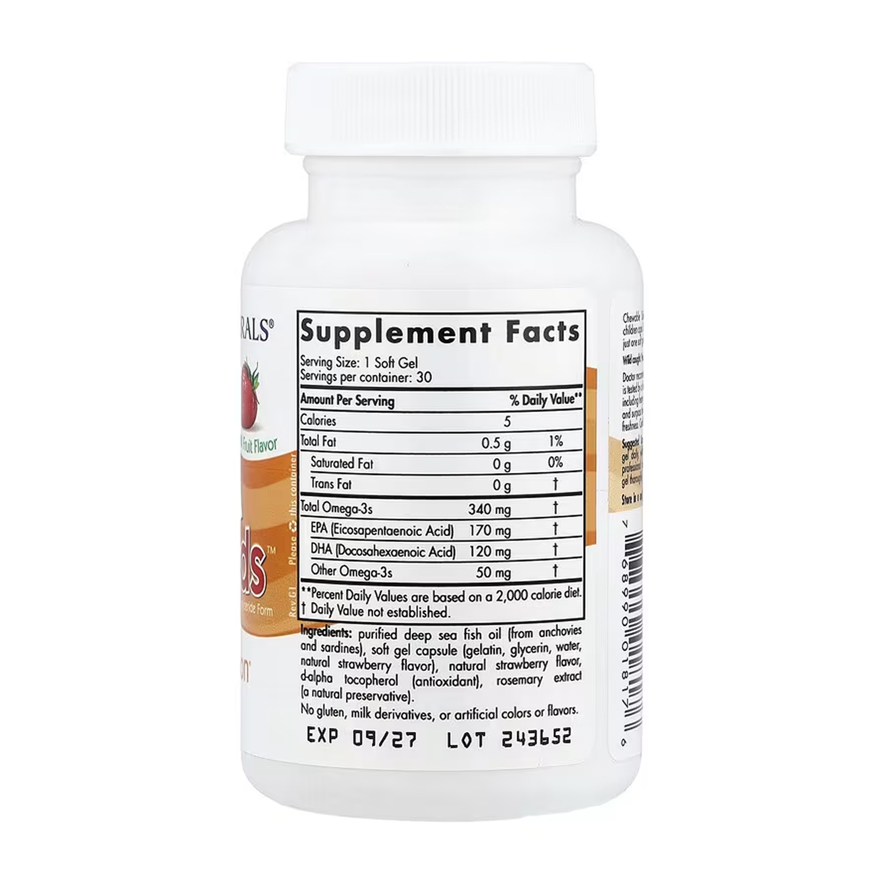 Daily Omega Kids - 30 softgels Natural Fruit (Пошкоджена банка) - Зображення 2