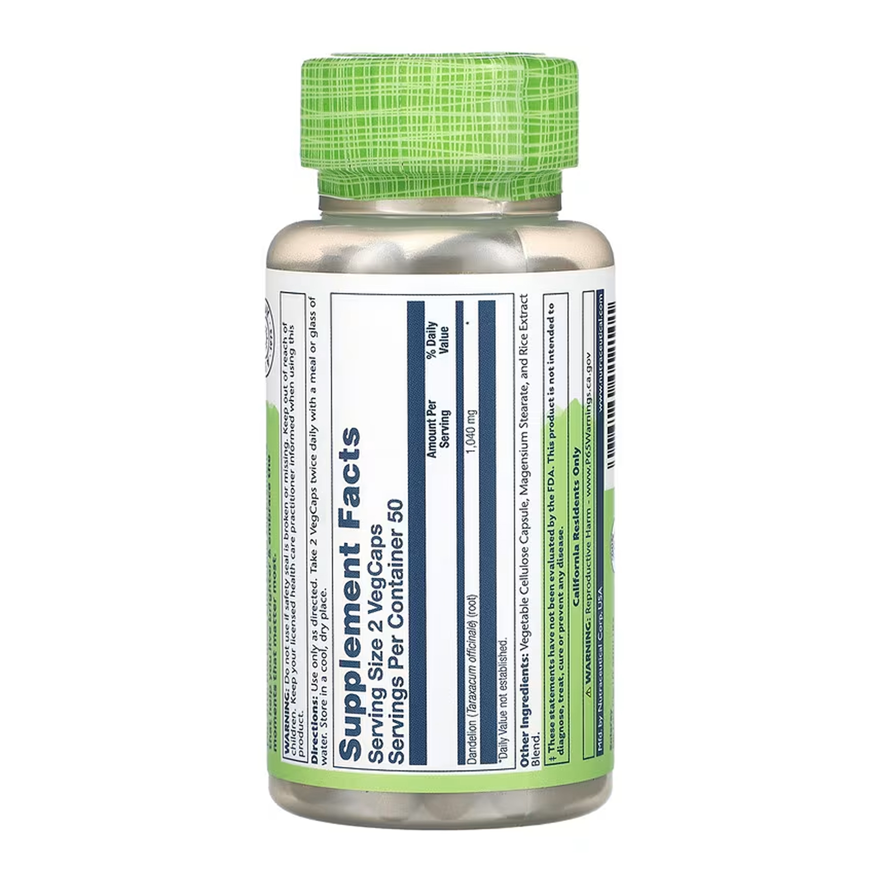 Dandelion Root 520mg - 100 vcaps - Зображення 2