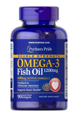 Double Strength Omega-3 Fish Oil 1200mg/600mg Omega-3 - 90 sgels